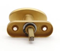 Oversized Gold Painted Brass Oval Privacy Latch Knob With Rosette -OGT Sale Store q285018 05