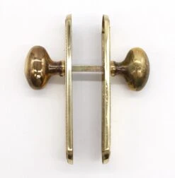 Traditional Braided Edge Polished Brass Oval Door Knob Passage Set -OGT Sale Store q285023 04