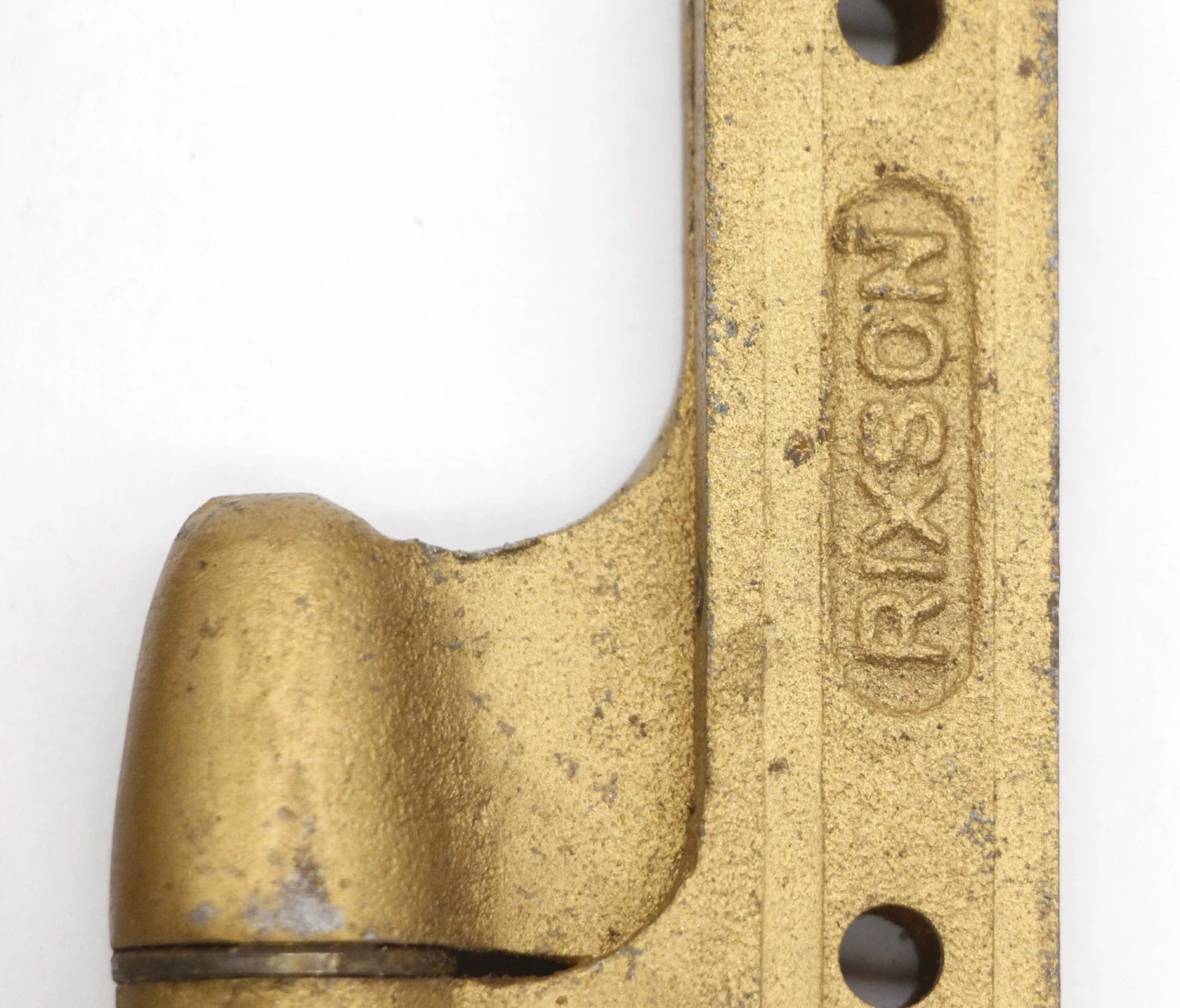 Pair Of Vintage 5 X 3.5 Left Brushed Brass Iron Rixson Olive Door Hinges 7 Pair Of Vintage 5 X 3.5 Left Brushed Brass Iron Rixson Olive Door Hinges - Image 5