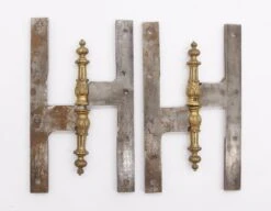 Pair Of Antique 9.875 X 6 Ornate Brass Steel Olive Door Hinges 15 Pair Of Antique 9.875 X 6 Ornate Brass Steel Olive Door Hinges -OGT Sale Store q285035 07
