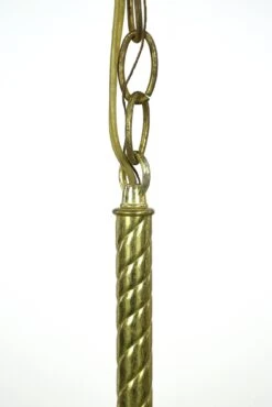 Vintage Ruffled Green Glass Shade Brass Chain Pendant Light 19 Vintage Ruffled Green Glass Shade Brass Chain Pendant Light -OGT Sale Store q285050 08