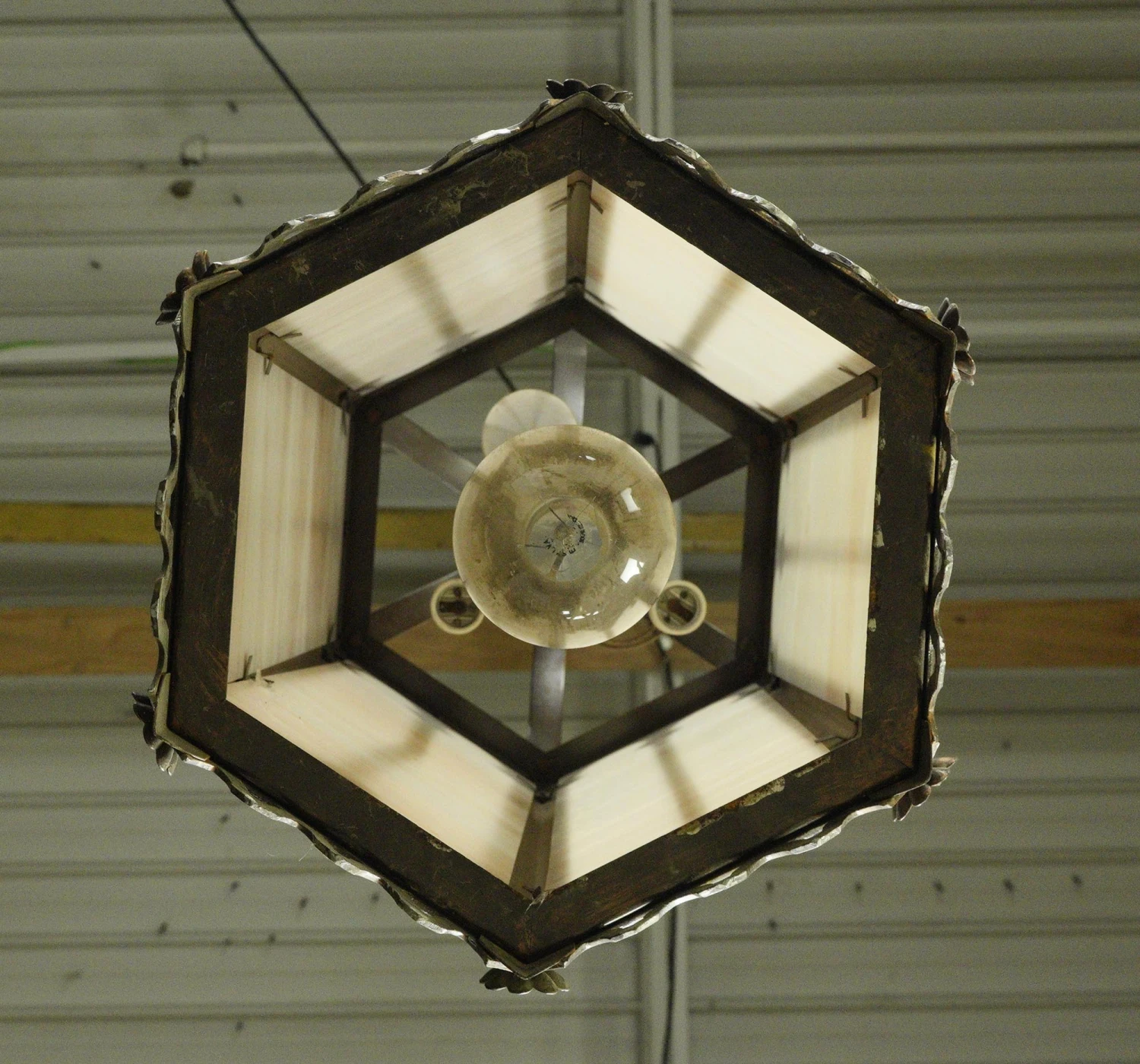 Antique Gothic Slag Glass Lantern Pendant Light 14 Antique Gothic Slag Glass Lantern Pendant Light - Image 12