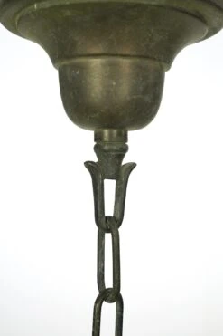 Vintage Tan Glass Globe Bronze Chain Pendant Light -OGT Sale Store q285055 08