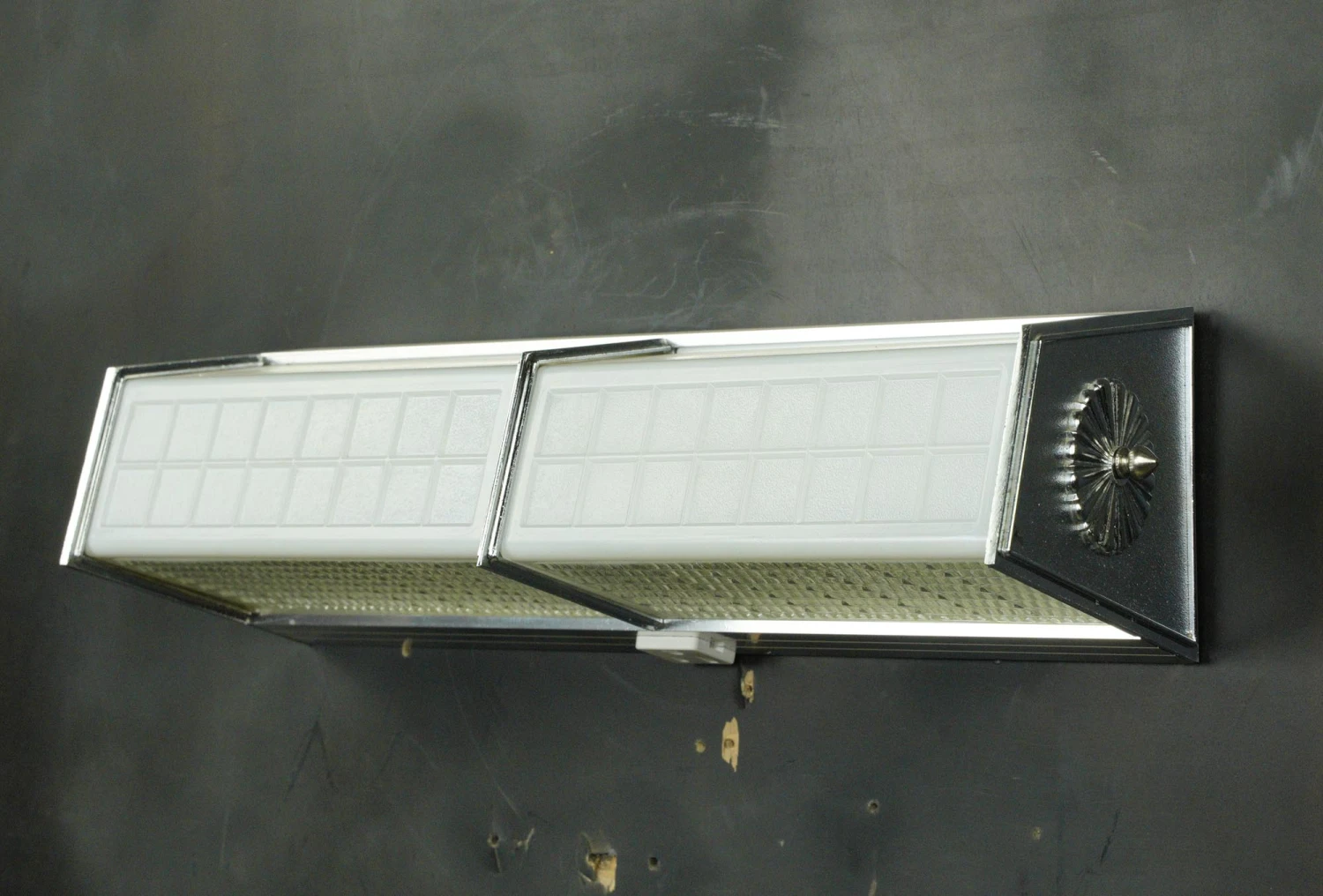 Mid Century Aluminum Squares Glass Bathroom Wall Sconce 6 Mid Century Aluminum Squares Glass Bathroom Wall Sconce - Image 4