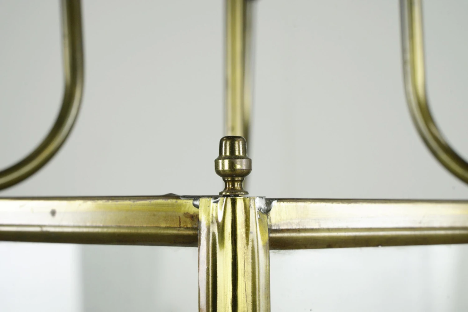 Vintage Traditional Brass Clear Glass Lantern Pendant Light 12 Vintage Traditional Brass Clear Glass Lantern Pendant Light - Image 10