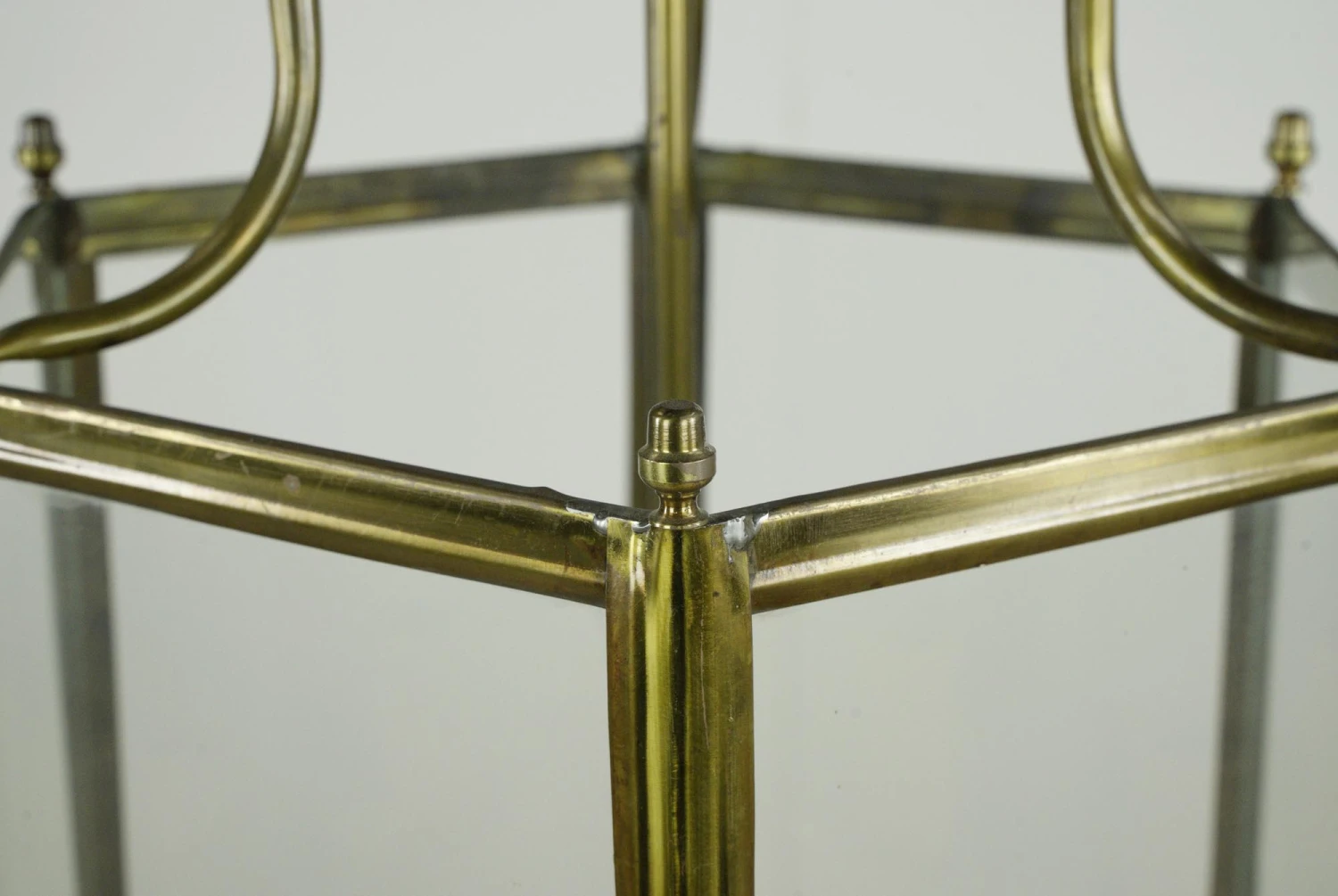 Vintage Traditional Brass Clear Glass Lantern Pendant Light 13 Vintage Traditional Brass Clear Glass Lantern Pendant Light - Image 11