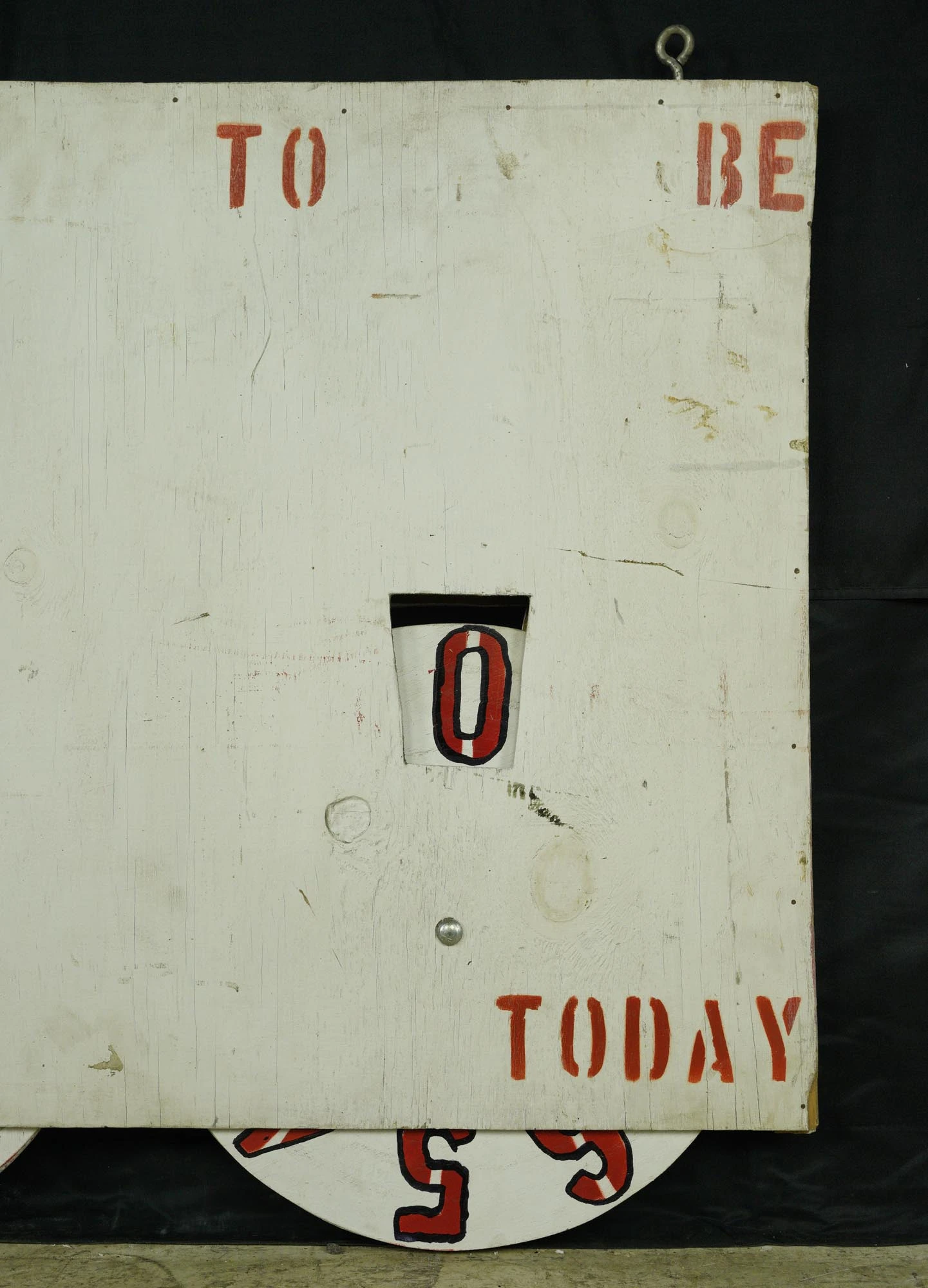 Handmade 3 Digit White & Red Plywood Tracker Sign 8 Handmade 3 Digit White & Red Plywood Tracker Sign - Image 6