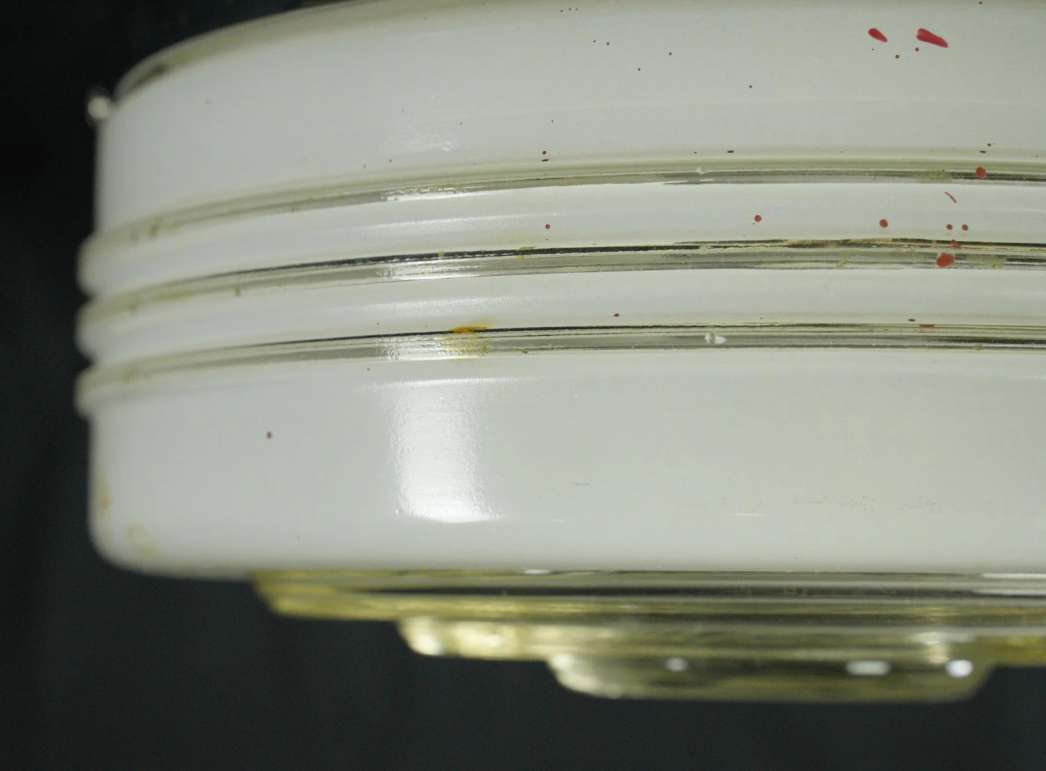 Vintage 8.75 In. Round Glass With Chrome Flush Mount Ceiling Light 7 Vintage 8.75 In. Round Glass With Chrome Flush Mount Ceiling Light - Image 5