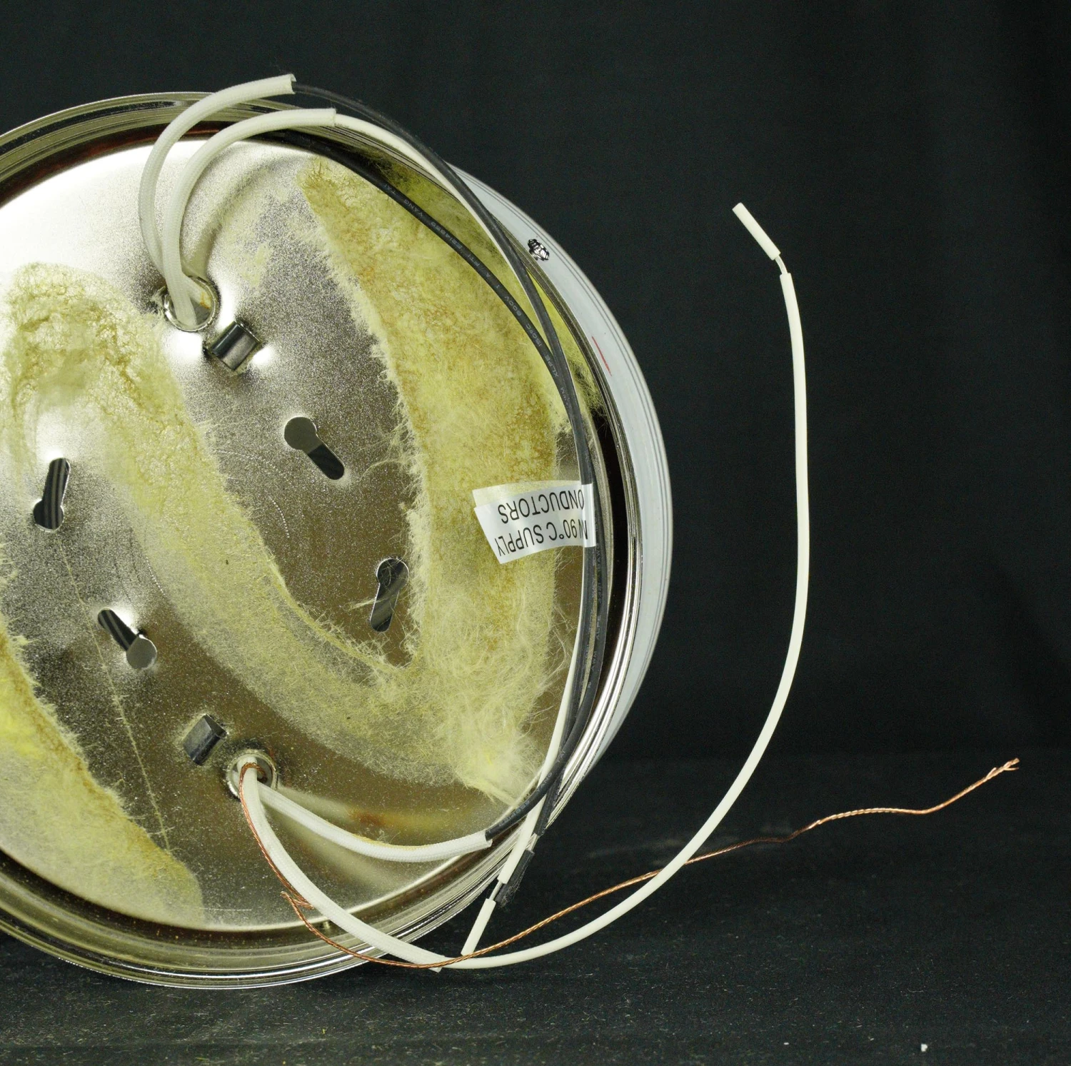 Vintage 8.75 In. Round Glass With Chrome Flush Mount Ceiling Light 8 Vintage 8.75 In. Round Glass With Chrome Flush Mount Ceiling Light - Image 6