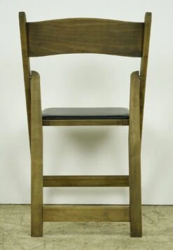 Pair Of Vintage Pine Black Vinyl Seat Folding Chairs 23 Pair Of Vintage Pine Black Vinyl Seat Folding Chairs -OGT Sale Store q285133 07