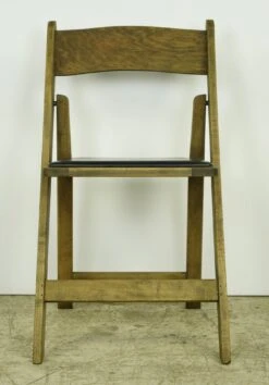 Pair Of Vintage Pine Black Vinyl Seat Folding Chairs 24 Pair Of Vintage Pine Black Vinyl Seat Folding Chairs -OGT Sale Store q285133 08