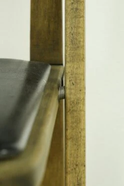 Pair Of Vintage Pine Black Vinyl Seat Folding Chairs 25 Pair Of Vintage Pine Black Vinyl Seat Folding Chairs -OGT Sale Store q285133 09