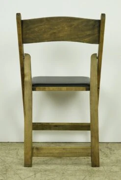 Pair Of Vintage Pine Black Vinyl Seat Folding Chairs 29 Pair Of Vintage Pine Black Vinyl Seat Folding Chairs -OGT Sale Store q285133 13