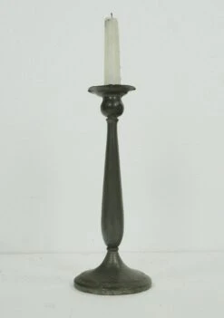Pair Of Traditional Tall Pewter Candle Holders -OGT Sale Store q285139 09