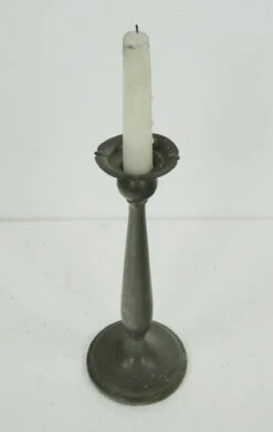 Pair Of Traditional Tall Pewter Candle Holders -OGT Sale Store q285139 10