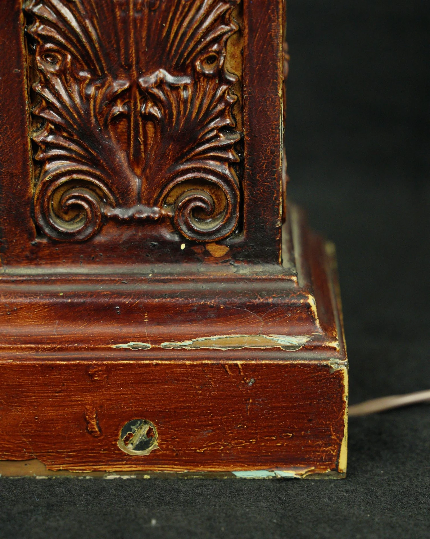 Vintage Ball Shaped Milk Glass Globe Steel Wood Table Lamp 9 Vintage Ball Shaped Milk Glass Globe Steel Wood Table Lamp - Image 7