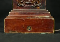 Vintage Ball Shaped Milk Glass Globe Steel Wood Table Lamp 22 Vintage Ball Shaped Milk Glass Globe Steel Wood Table Lamp -OGT Sale Store q285152 09