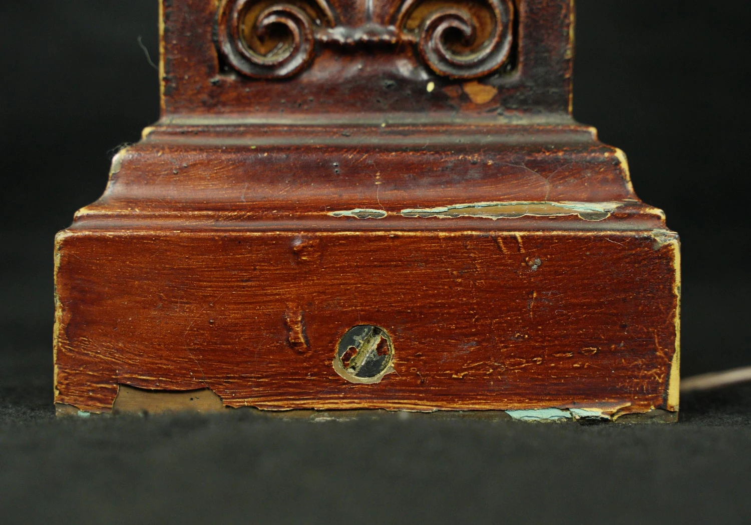 Vintage Ball Shaped Milk Glass Globe Steel Wood Table Lamp 11 Vintage Ball Shaped Milk Glass Globe Steel Wood Table Lamp - Image 9