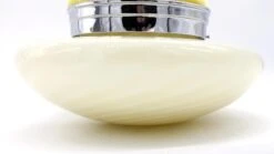 1980s Vetri Murano Cream Swirl Glass & Steel Flush Mount Light 17 1980s Vetri Murano Cream Swirl Glass & Steel Flush Mount Light -OGT Sale Store q285286 07