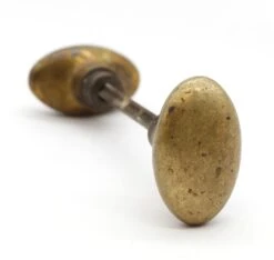 Art Nouveau Brass Oval Knob Deep Neck Swirled Plates Door Set 17 Art Nouveau Brass Oval Knob Deep Neck Swirled Plates Door Set -OGT Sale Store q285305 05