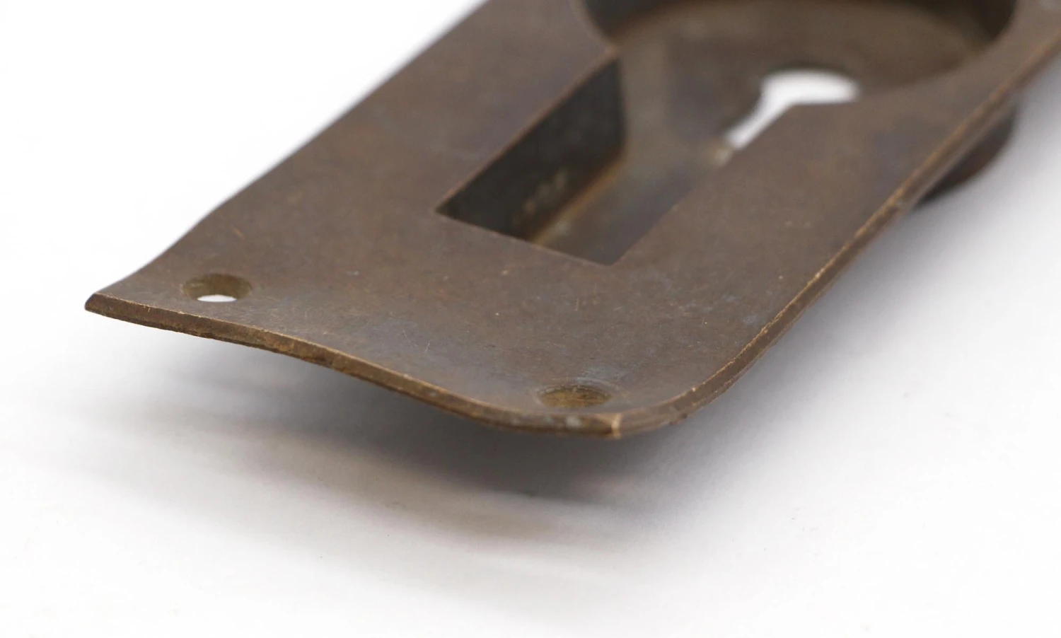 Vintage 6 In. Traditional Brass Pocket Door Plate 7 Vintage 6 In. Traditional Brass Pocket Door Plate - Image 5