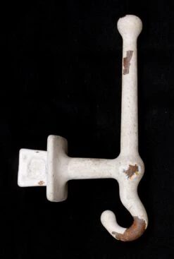 Vintage Cast Iron White Painted Flush Mount Wall Hook 19 Vintage Cast Iron White Painted Flush Mount Wall Hook -OGT Sale Store q285313 08