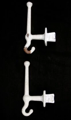 Vintage Cast Iron White Painted Flush Mount Wall Hook 21 Vintage Cast Iron White Painted Flush Mount Wall Hook -OGT Sale Store q285313 10