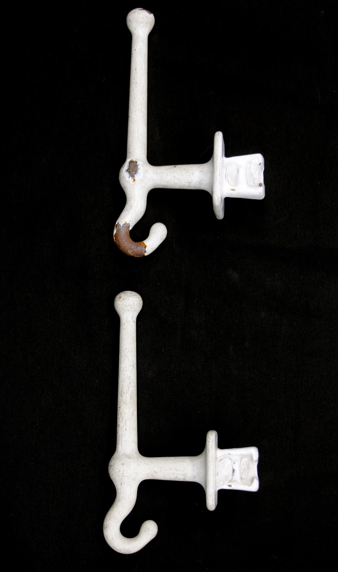 Vintage Cast Iron White Painted Flush Mount Wall Hook 12 Vintage Cast Iron White Painted Flush Mount Wall Hook - Image 10