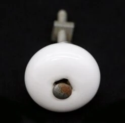 Pair Of Vintage 1.25 In. Round White Ceramic Cabinet Knobs 12 Pair Of Vintage 1.25 In. Round White Ceramic Cabinet Knobs -OGT Sale Store q285315 05