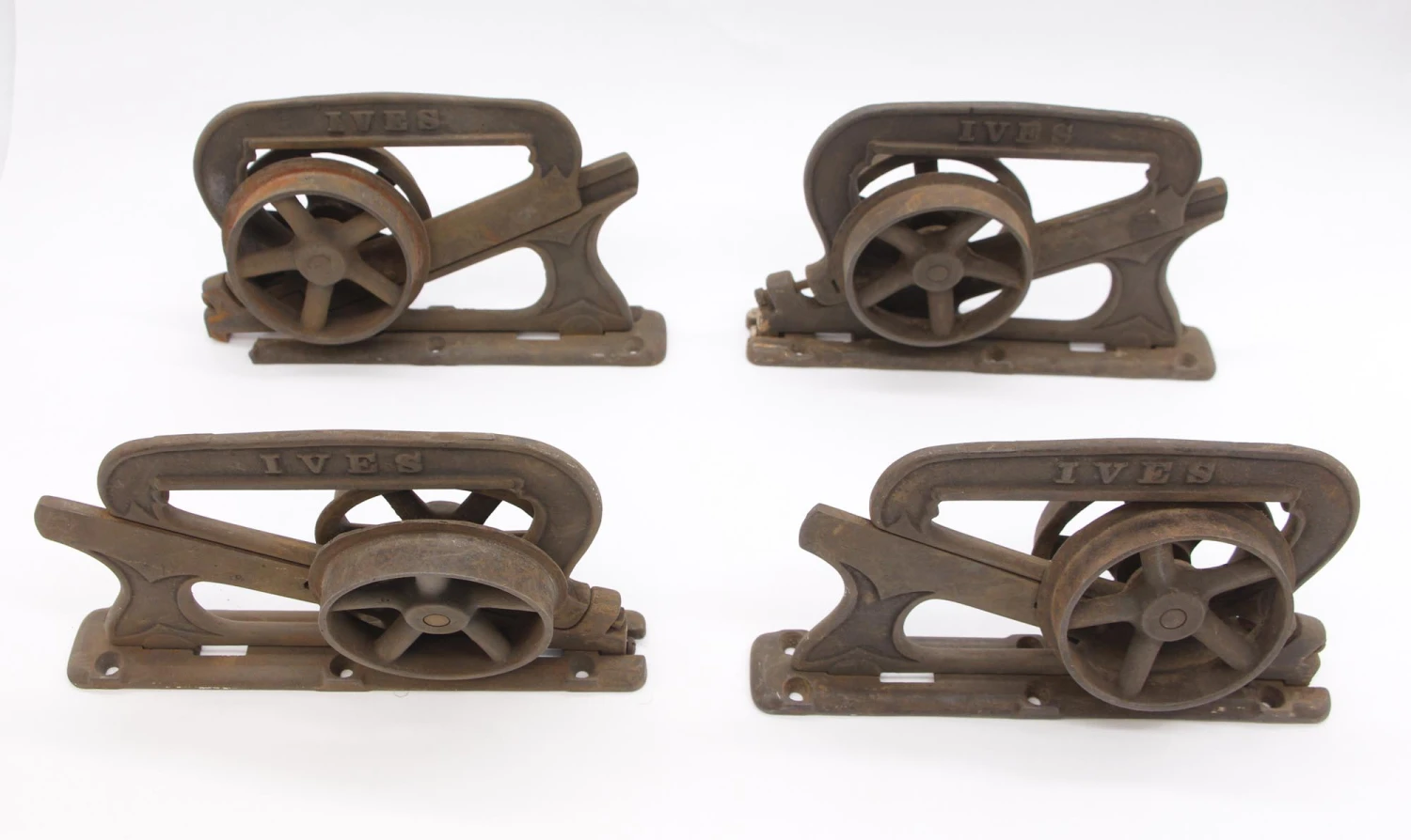 Pair Of Antique Ives Cast Iron Pocket Door Wheels 14 Pair Of Antique Ives Cast Iron Pocket Door Wheels - Image 12