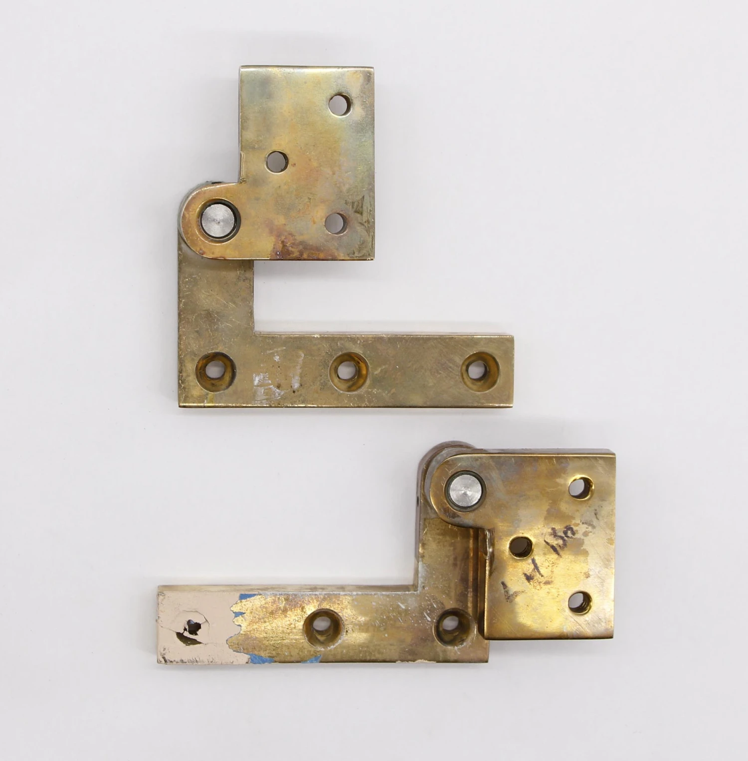 Pair Of 3 In. Polished Brass Left Swinging Door Pivot Hinges 6 Pair Of 3 In. Polished Brass Left Swinging Door Pivot Hinges - Image 4