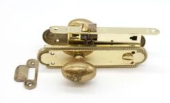 Traditional Oval Brass Door Knob & Privacy Lock Door Set -OGT Sale Store q285371 04