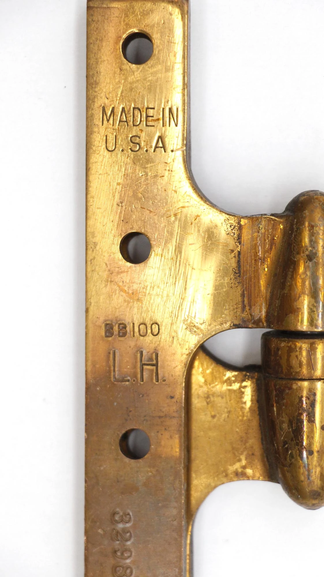 Stanley Left Polished Brass 5 X 3.25 Olive Door Hinge 9 Stanley Left Polished Brass 5 X 3.25 Olive Door Hinge - Image 7