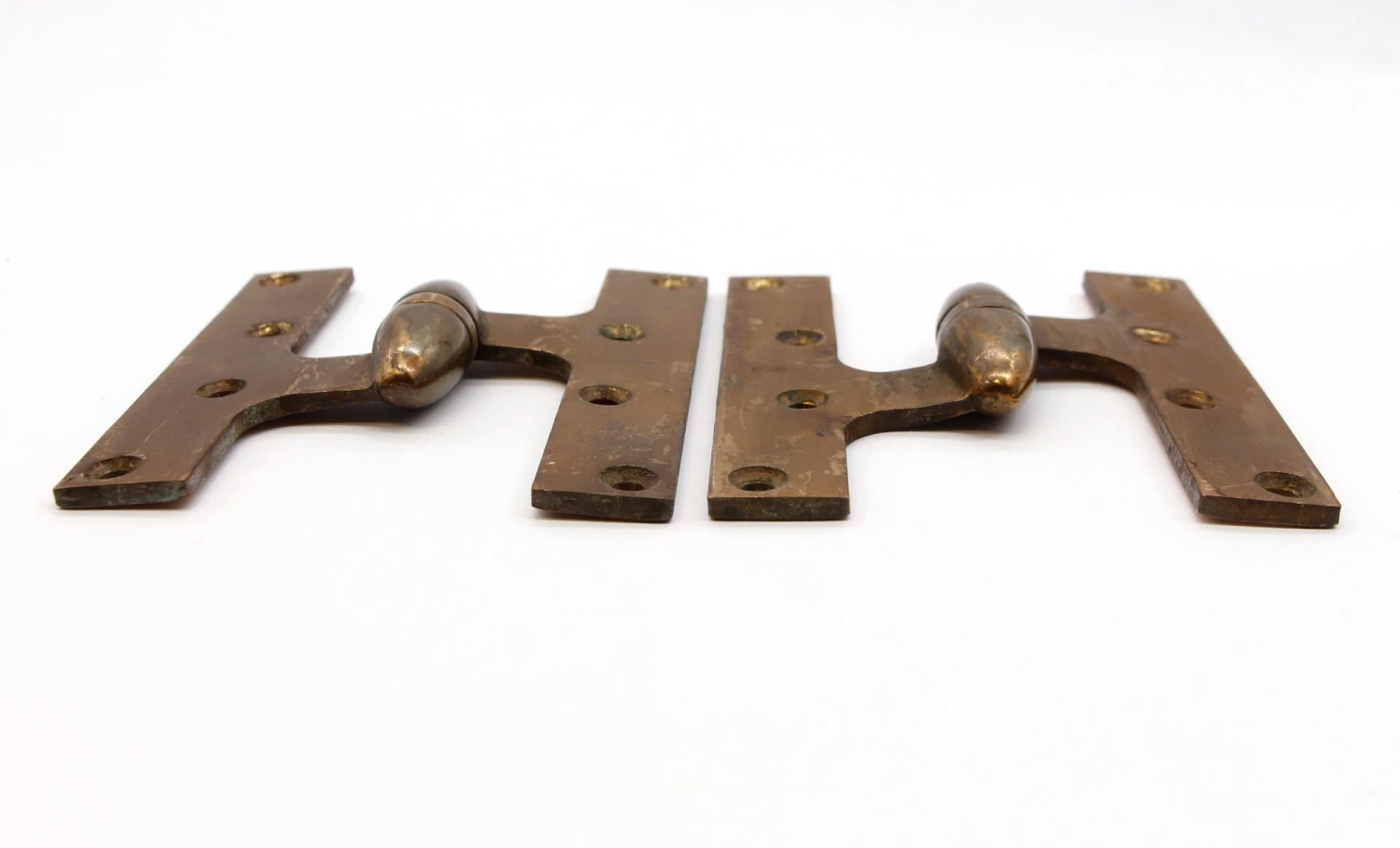 Pair Of Vintage 6 X 5 Stanley Brass Olive Left Door Hinges 6 Pair Of Vintage 6 X 5 Stanley Brass Olive Left Door Hinges - Image 4