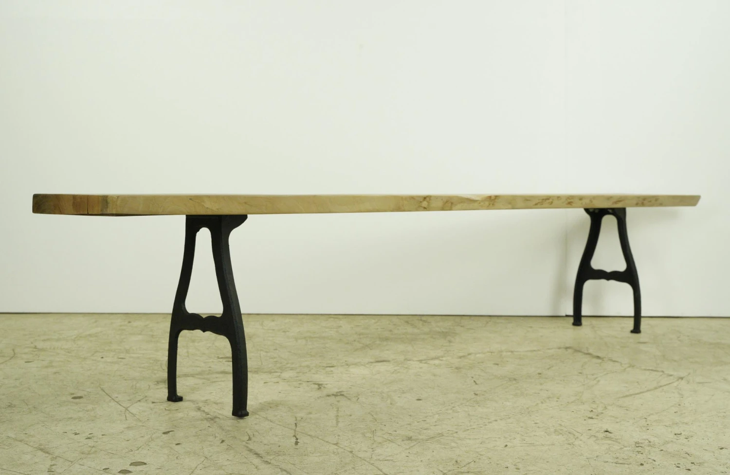 Handcrafted 7.6 Ft. Live Edge Sycamore Cast Iron Legs Bench 6 Handcrafted 7.6 Ft. Live Edge Sycamore Cast Iron Legs Bench - Image 4