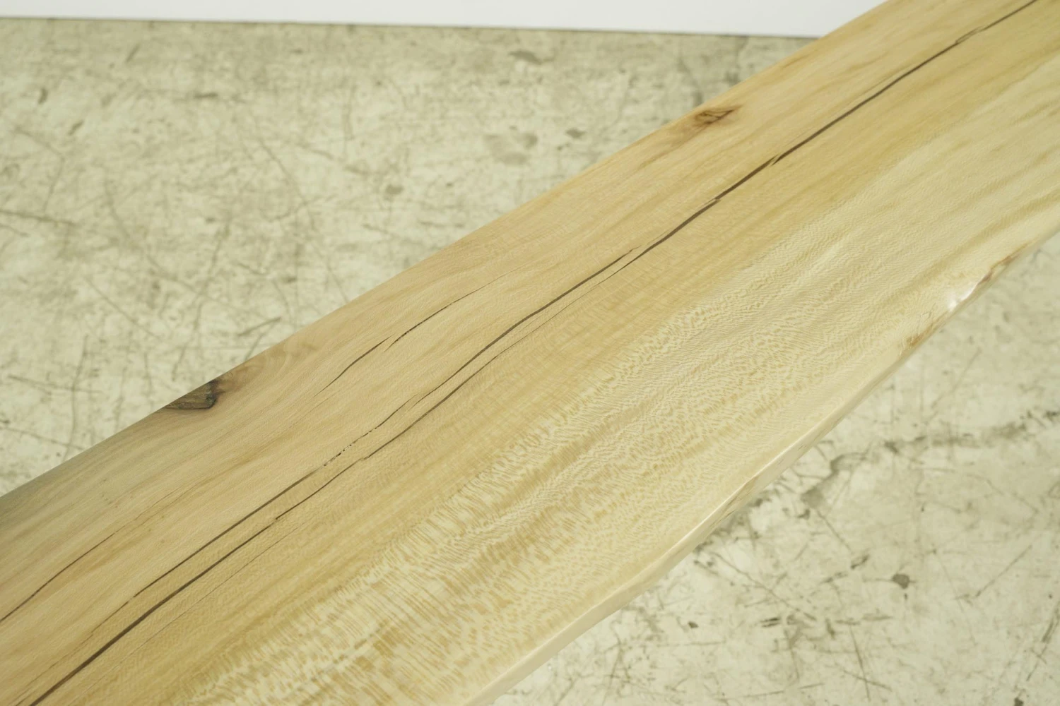 Handcrafted 7.6 Ft. Live Edge Sycamore Cast Iron Legs Bench 9 Handcrafted 7.6 Ft. Live Edge Sycamore Cast Iron Legs Bench - Image 7