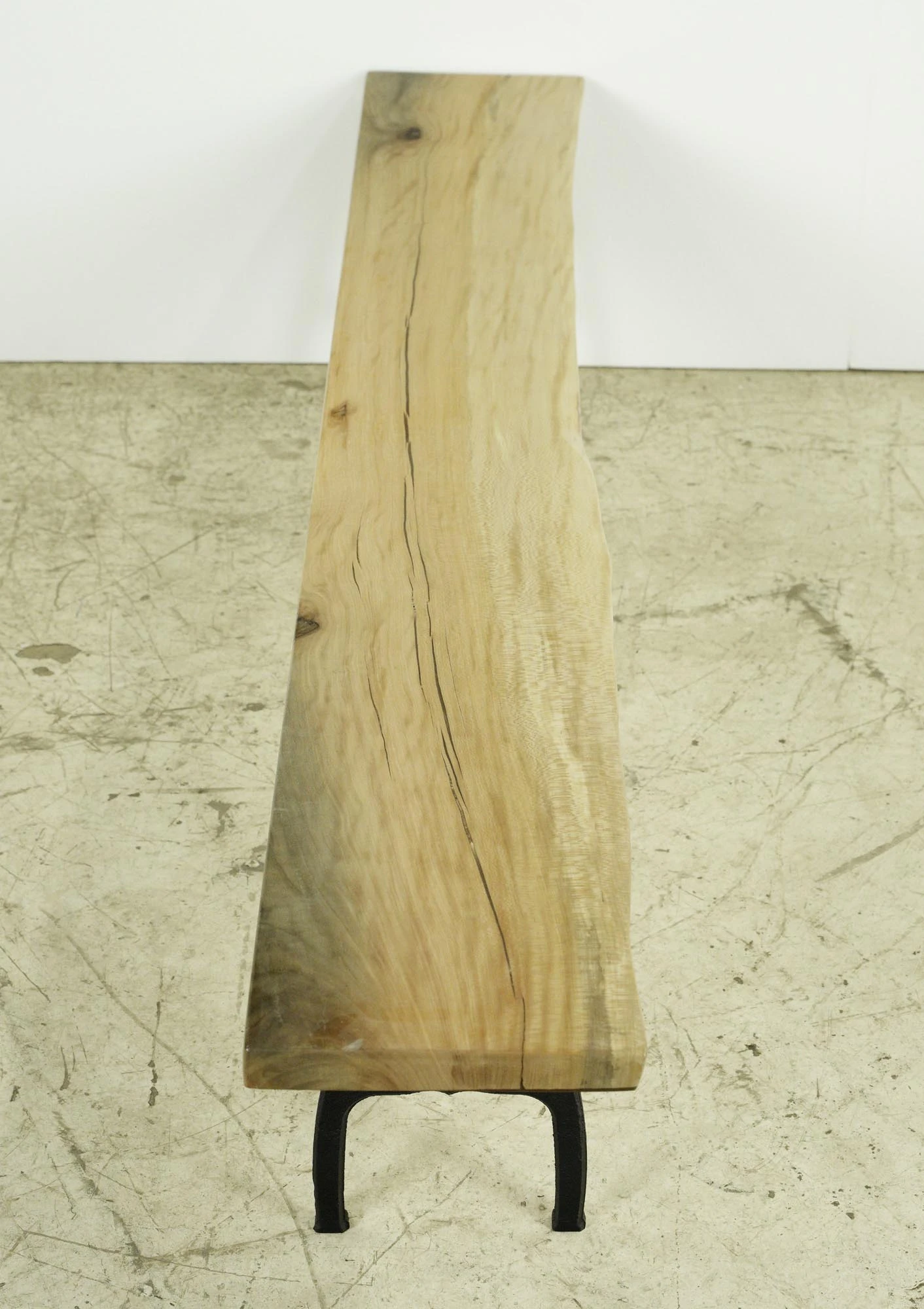 Handcrafted 7.6 Ft. Live Edge Sycamore Cast Iron Legs Bench 12 Handcrafted 7.6 Ft. Live Edge Sycamore Cast Iron Legs Bench - Image 10