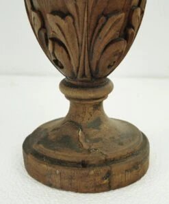 Reclaimed Hand Carved Acanthus Leaf Pine Finial 16 Reclaimed Hand Carved Acanthus Leaf Pine Finial -OGT Sale Store q285454 06