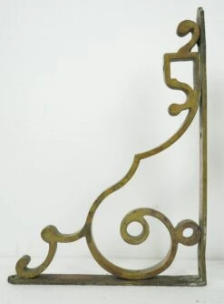 Pair Of Vintage Bronze Curled Shelf Brackets 19 Pair Of Vintage Bronze Curled Shelf Brackets -OGT Sale Store q285462 07