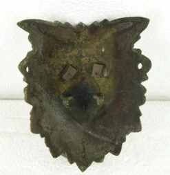 Bronze Wolf Head Glass Eyes Ring Entry Door Pull -OGT Sale Store q285465 10