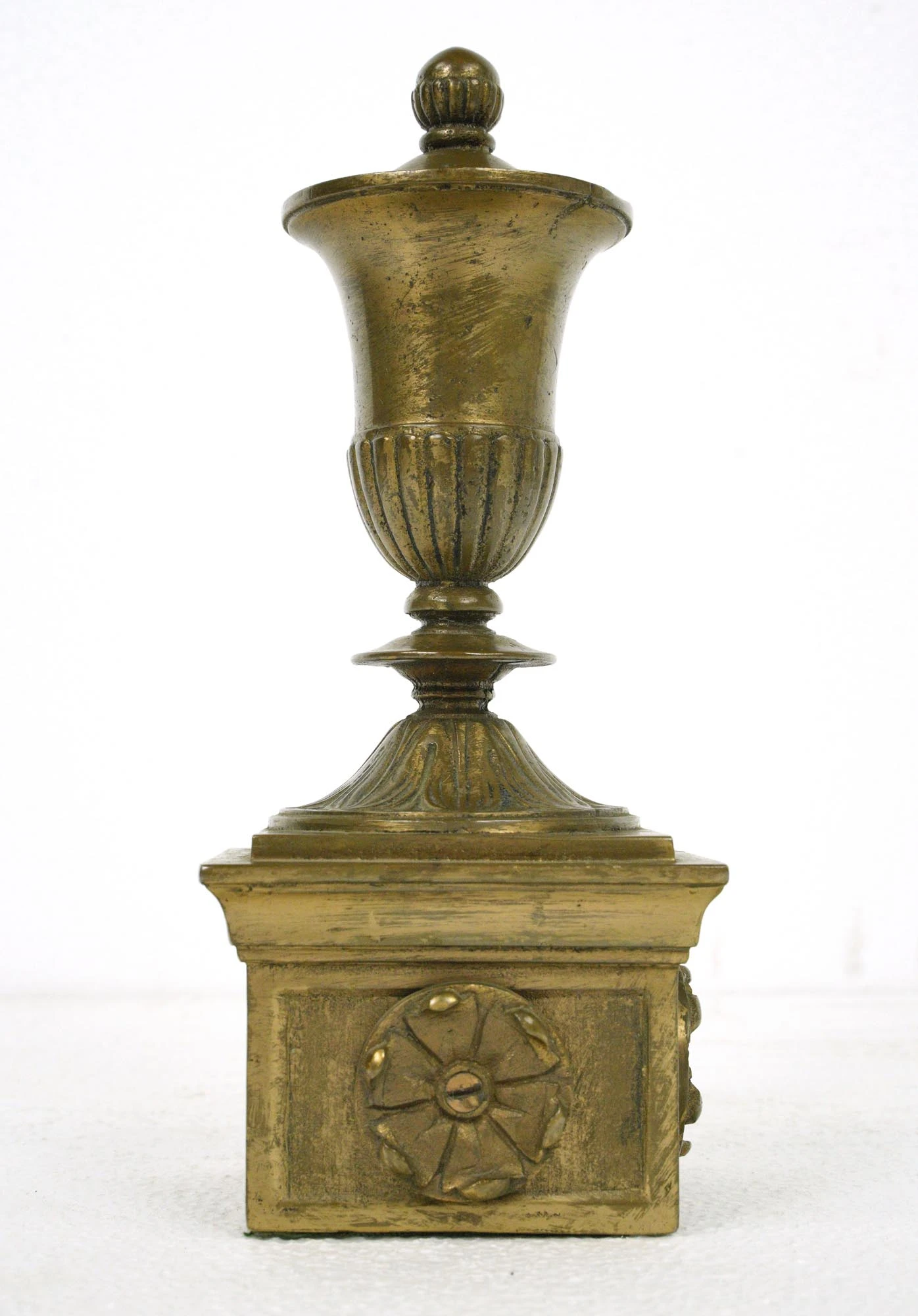 Reclaimed 8.75 In. Cast Bronze Urn Finial For Newel Post 8 Reclaimed 8.75 In. Cast Bronze Urn Finial For Newel Post - Image 6