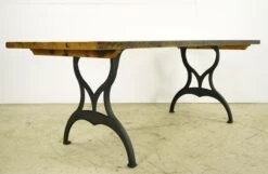 Handcrafted 7 Ft. Natural Pine Cast Iron Brooklyn Legs Dining Farm Table 13 Handcrafted 7 Ft. Natural Pine Cast Iron Brooklyn Legs Dining Farm Table -OGT Sale Store q285482 04