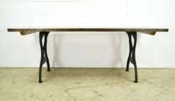 Handcrafted 7 Ft. Natural Pine Cast Iron Brooklyn Legs Dining Farm Table 14 Handcrafted 7 Ft. Natural Pine Cast Iron Brooklyn Legs Dining Farm Table -OGT Sale Store q285482 05
