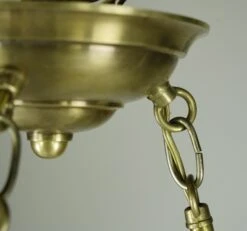 Modern White Etched Glass Dish Brass Pole Pendant Light 17 Modern White Etched Glass Dish Brass Pole Pendant Light -OGT Sale Store q285502 06