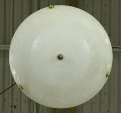 Modern White Etched Glass Dish Brass Pole Pendant Light 20 Modern White Etched Glass Dish Brass Pole Pendant Light -OGT Sale Store q285502 09