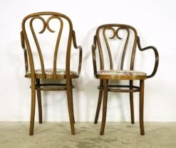 Set Of 6 Vintage Bentwood Floral Upholstery Arm Chairs 31 Set Of 6 Vintage Bentwood Floral Upholstery Arm Chairs -OGT Sale Store q285517 14