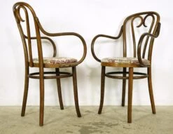 Set Of 6 Vintage Bentwood Floral Upholstery Arm Chairs 32 Set Of 6 Vintage Bentwood Floral Upholstery Arm Chairs -OGT Sale Store q285517 15