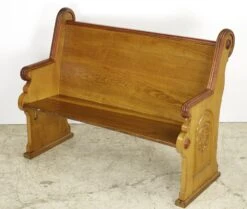 Reclaimed Restored 47 In. Wooden Pine Pew Bench 21 Reclaimed Restored 47 In. Wooden Pine Pew Bench -OGT Sale Store q285527 05