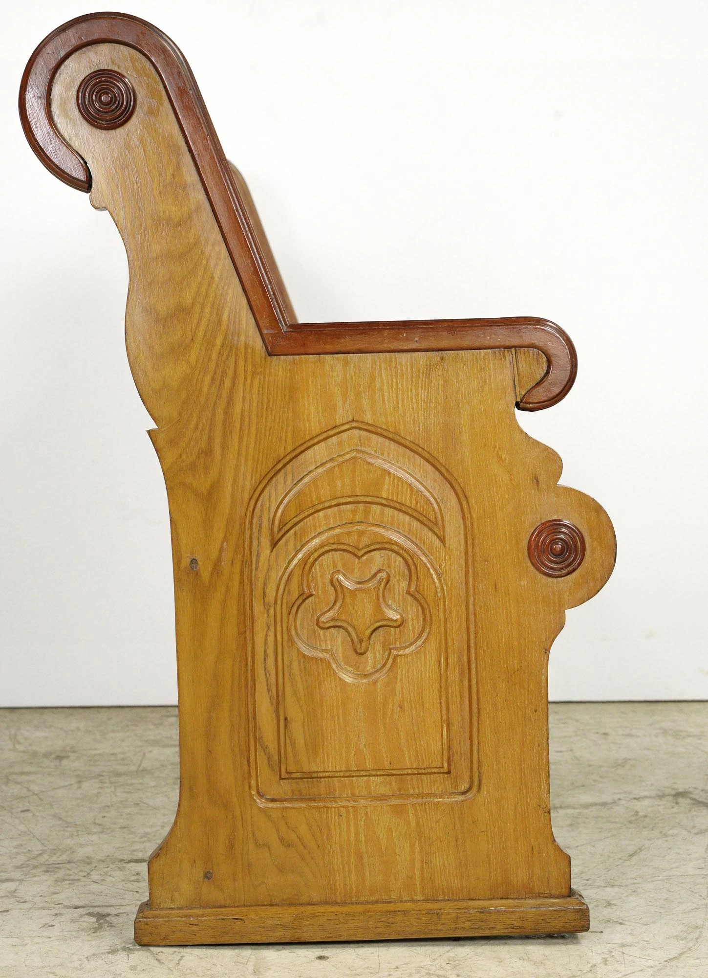 Reclaimed Restored 47 In. Wooden Pine Pew Bench 16 Reclaimed Restored 47 In. Wooden Pine Pew Bench - Image 14