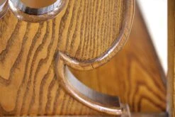 Vintage 58 In. Spade Carvings Medium Tone Oak Table With Shelf 29 Vintage 58 In. Spade Carvings Medium Tone Oak Table With Shelf -OGT Sale Store q285530 14